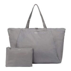 Tumi Elegant Gray Tote and Pouch Set